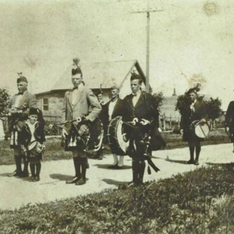 The Rivers Brandon Pipe Band 1930's.