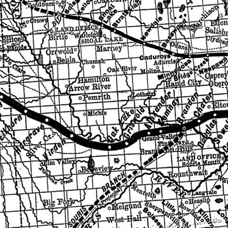 C.P.R. Proposed Lines (1886)