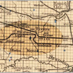 Map of Grand Trunk Pacific Railway Routes Near Rivers, Manitoba