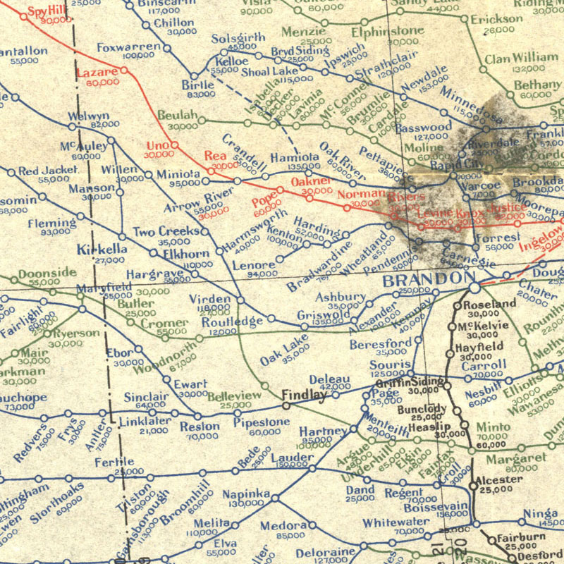 Grain Elevators in Southwestern Manitoba, 1917